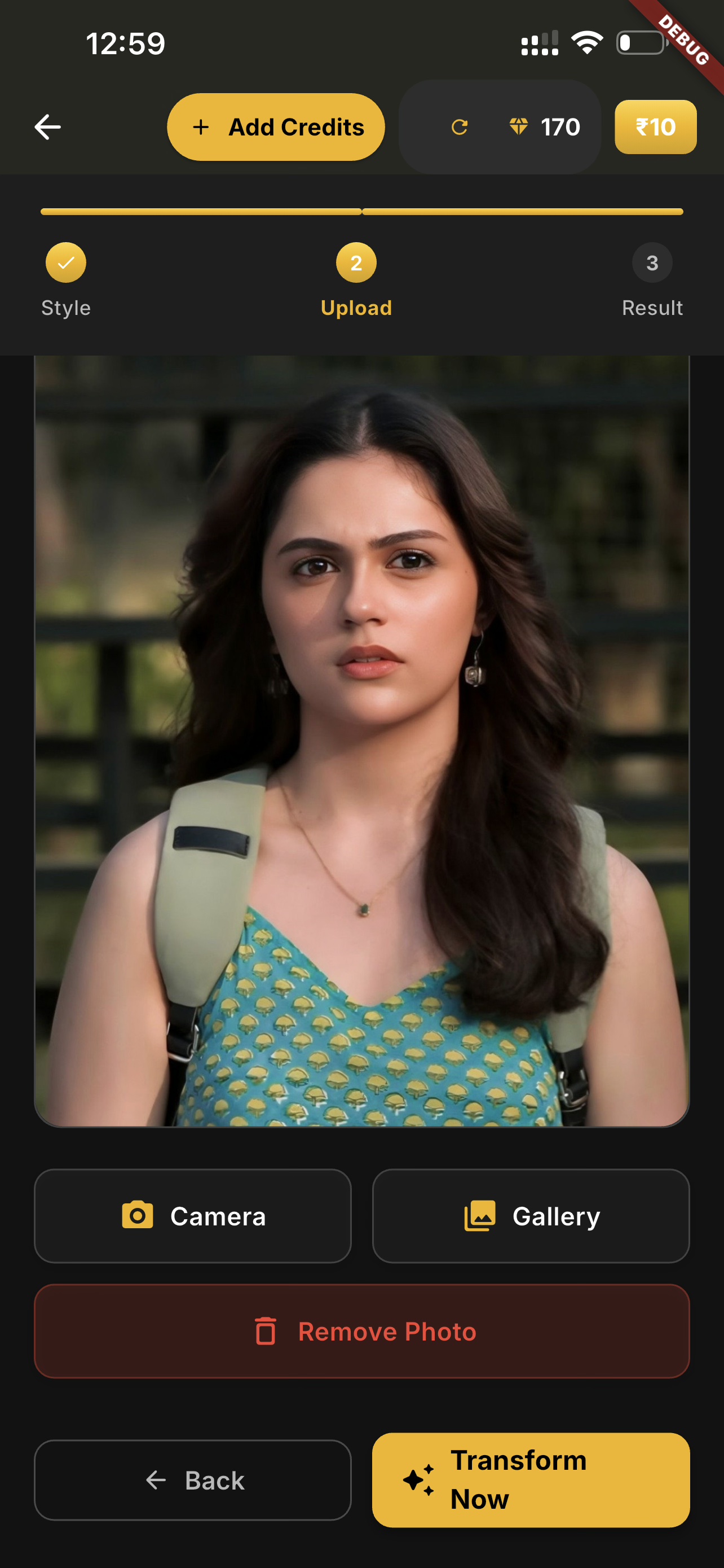 Step 2 - Photo upload